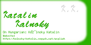 katalin kalnoky business card